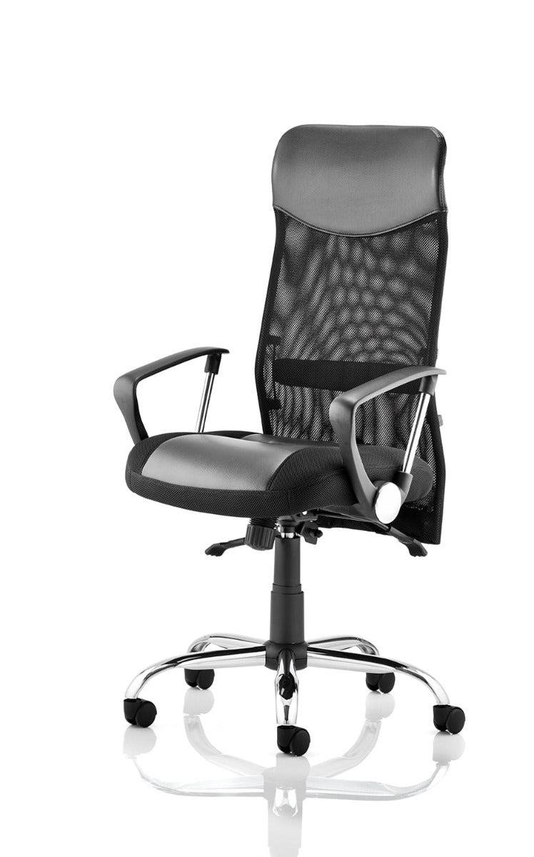 Vegas High Back Mesh and Leather Operator Office Chair